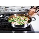 Swiss Diamond Premium Clad 5.8 qt. Stainless Steel Saute Pan with Glass Lid thumbnail 3