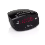 Westclox AM/FM Dual Alarm Clock Radio with Red LED Digital Display - Black thumbnail 2