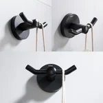 Kraus Elie Double Robe and Towel Hook, Matte Black thumbnail 3