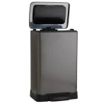 Household Essentials Trash Krusher TK10 XL 50L Black Stainless Steel Manual Compactor Trash Can thumbnail 1