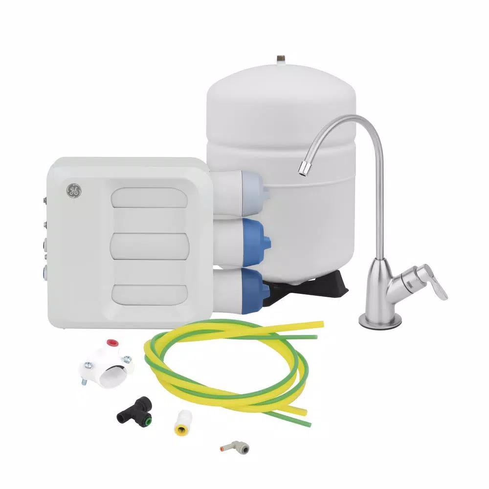 GE Under Sink Reverse Osmosis Water Filtration System, 3-Stage with Faucet