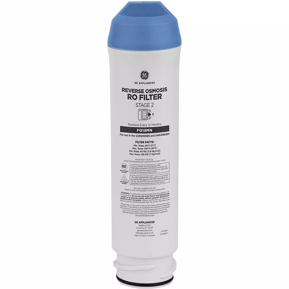 GE Replacement Reverse Osmosis Membrane Filter for Under Sink Filtration Systems