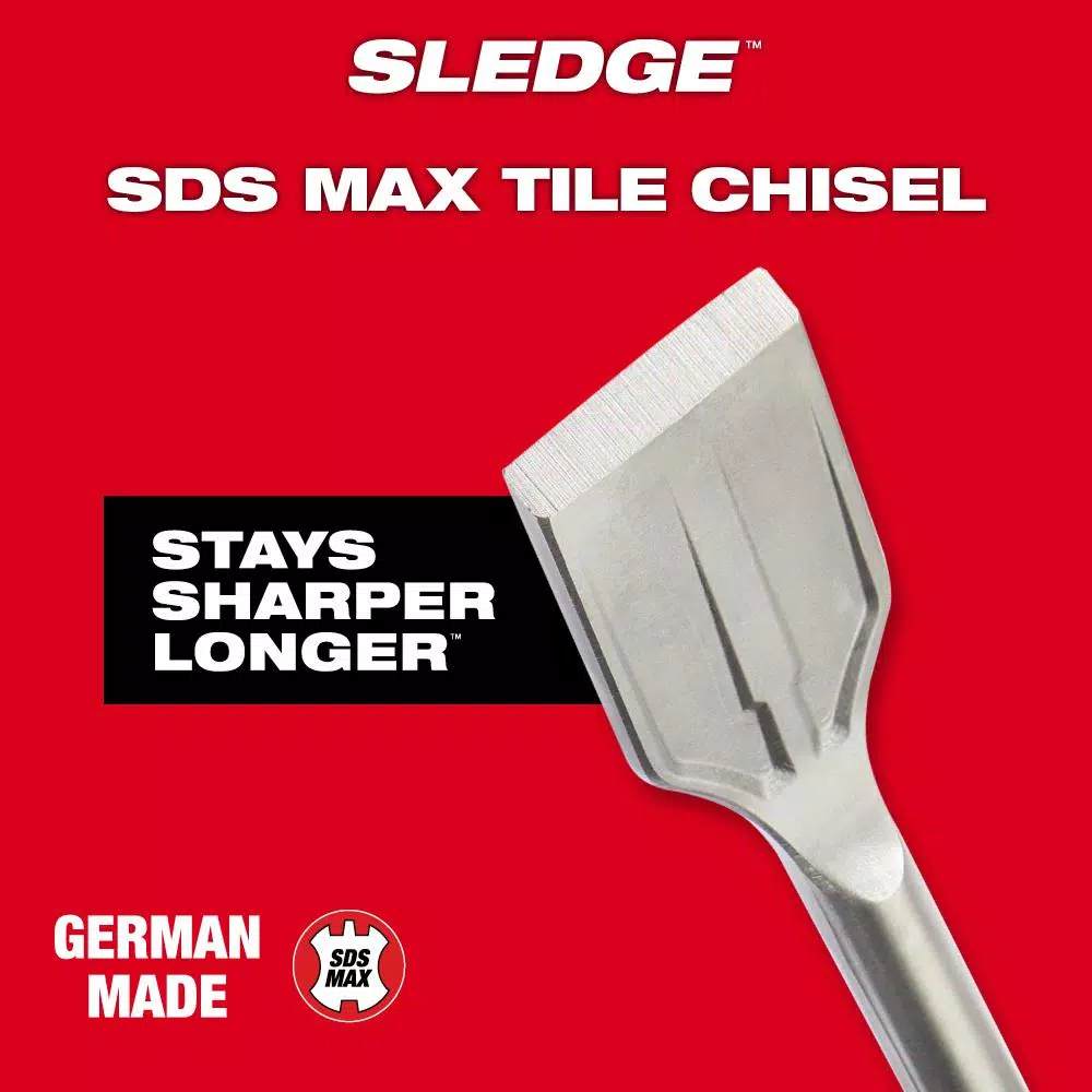 Milwaukee SDS-Max SLEDGE 2 in. x 15 in. Steel Tile Chisel Bit