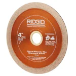 RIDGID 4 in. Glass Tile Diamond Saw Blade with 7/8 in., 5/8 in., and 20mm Adapters thumbnail 1