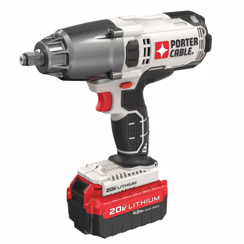 Porter-Cable 20V MAX Cordless 1/2 in. Hog Ring Impact Wrench with 4.0 Ah Lithium-Ion Battery
