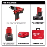 Milwaukee M12 FUEL 12V Brushless 1/2 in. Drill Driver Kit with 4.0Ah & 2.0Ah Batteries and Hard Case thumbnail 2