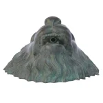 Design Toscano 13 in. Florentine Lion Head Bronze Wall Fountain with Verdigris Patina thumbnail 4