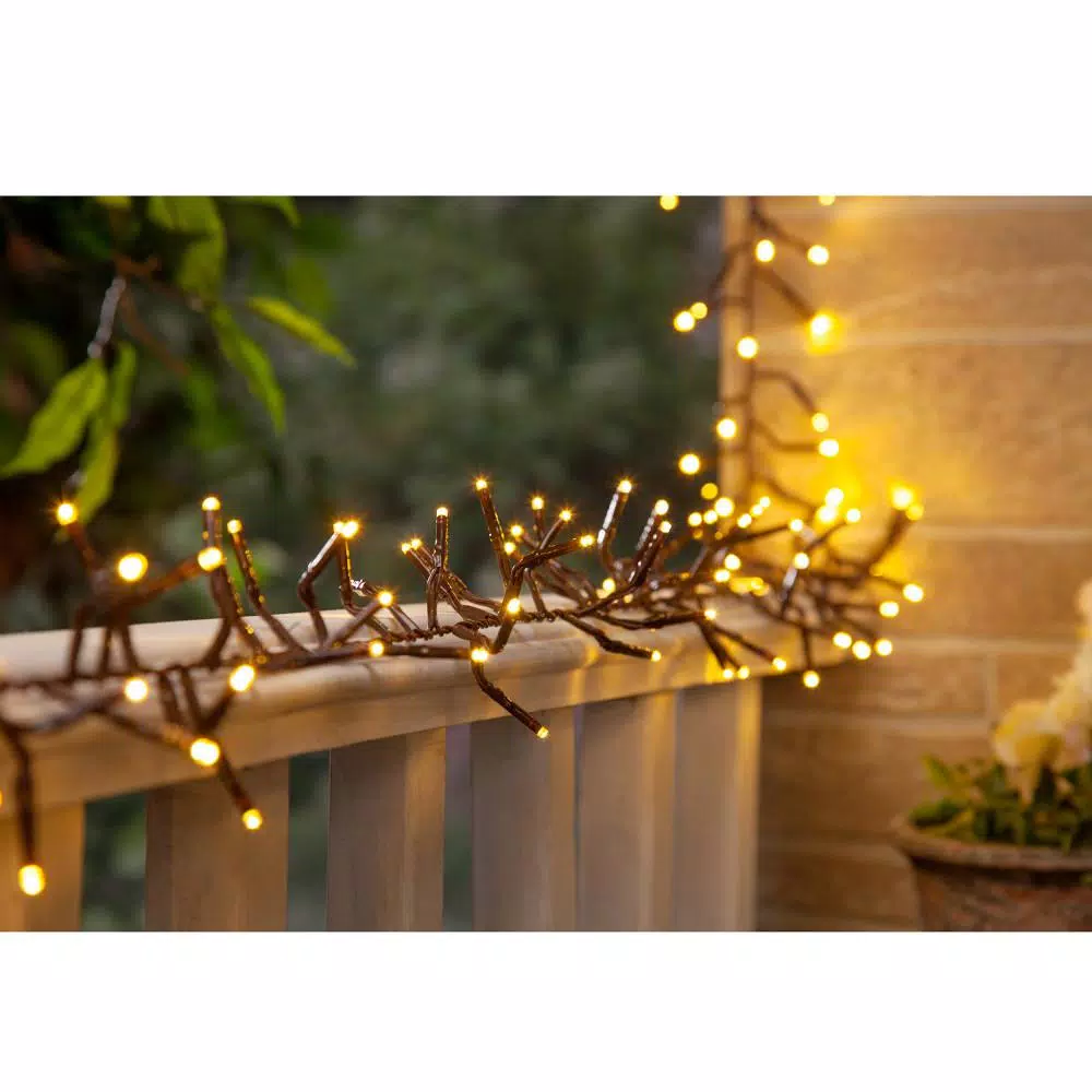 Unbranded 6 ft. LED Warm White Garland Lights, 180 Mini LED Bulbs, Indoor/Outdoor