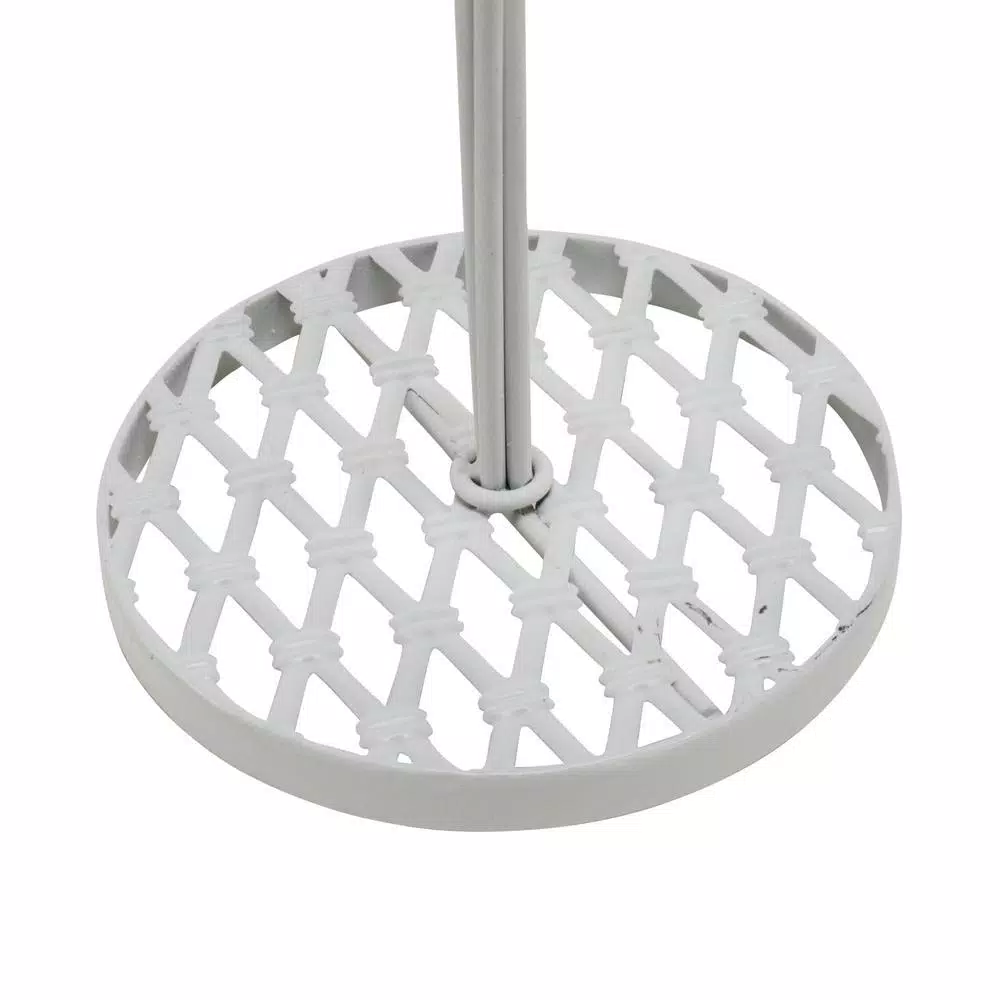 Tripar International, Inc 4-Hook White Metal Mug Tree Stand for Kitchen Countertop