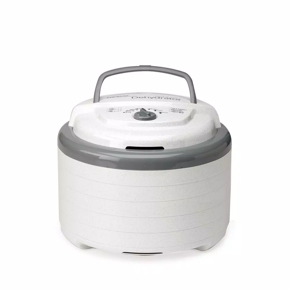 Nesco Snackmaster Pro 5-Tray Food Dehydrator with Temperature Control, 600W, White
