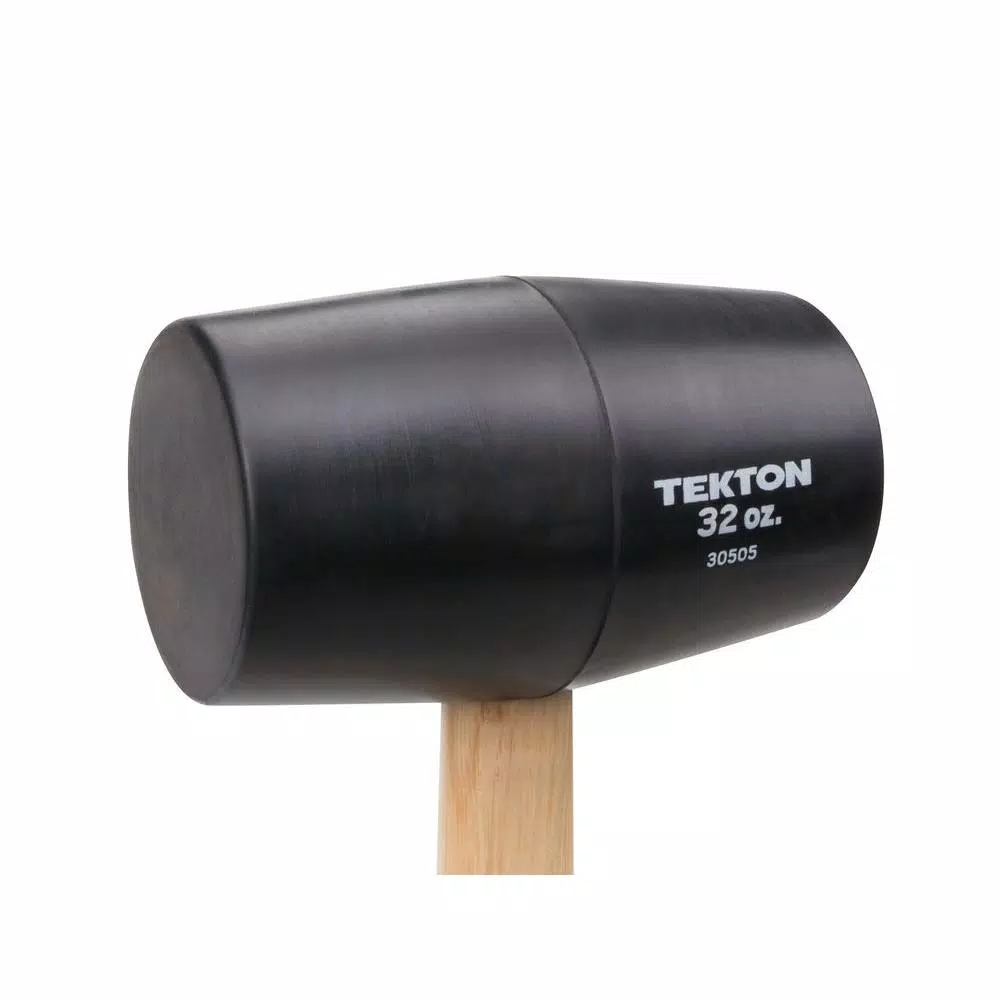 TEKTON 32 oz. Rubber Mallet with Wood Handle
