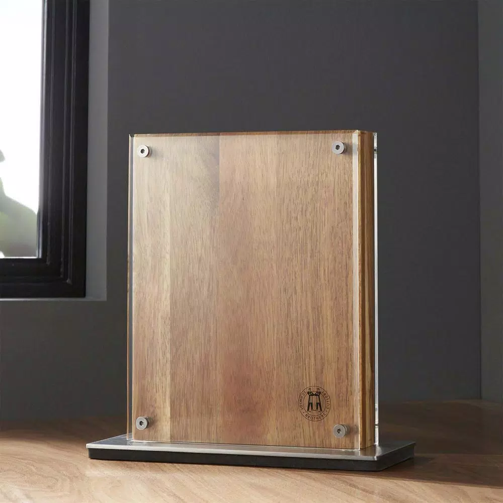 SCHMIDT BROS. Schmidt Brothers Midtown Acacia Wood Knife Block with Magnetic Storage