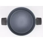 Woll Diamond LITE 5.8 Qt. Round Cast Aluminum Nonstick Casserole Dish with Glass Lid, Gray thumbnail 3