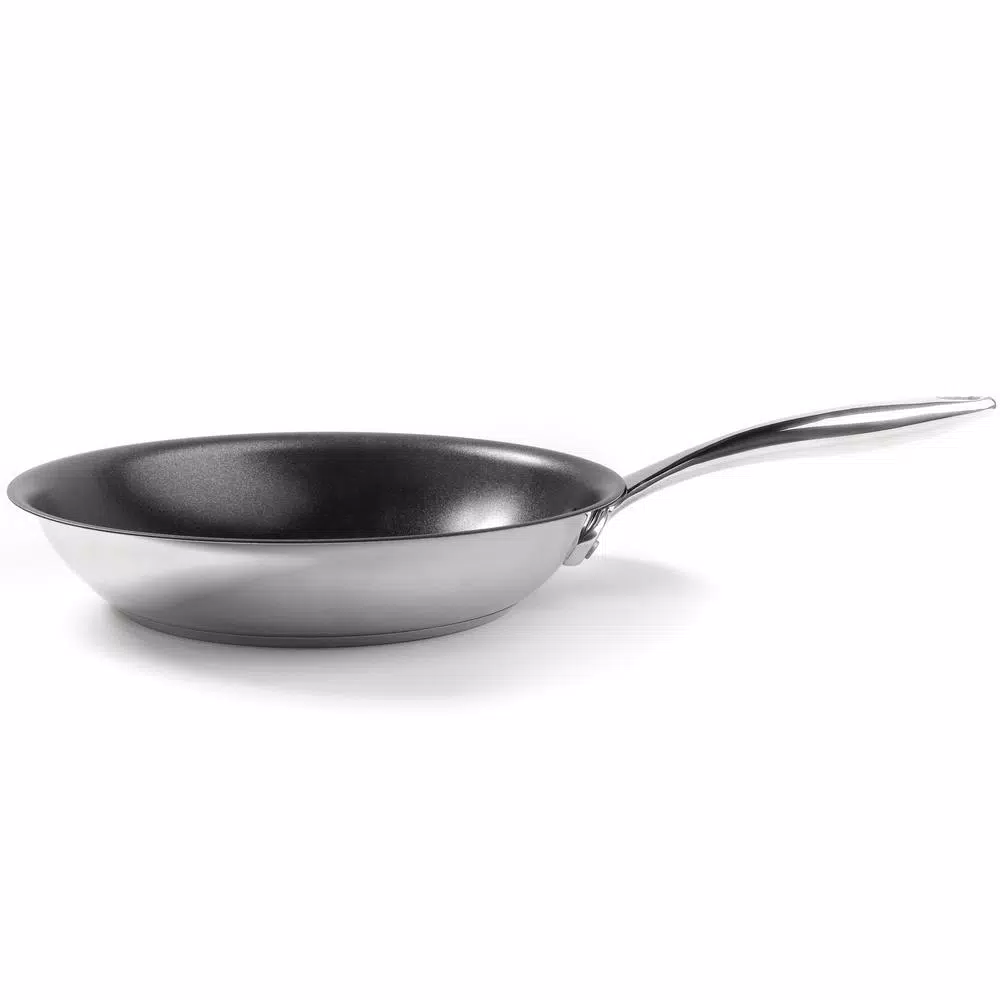 Ozeri Earth Pan ETERNA 12 in. Stainless Steel Nonstick Frying Pan, Black Interior