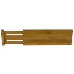 Unbranded Natural Bamboo Drawer Organizer Divider - 12.5 in. x 4 in. Tension Spring Partition thumbnail 1