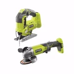 RYOBI 18V ONE+ Cordless Orbital Jig Saw and 4-1/2 in. Angle Grinder Tool Kit (Tools Only) thumbnail 1