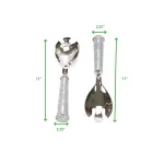 Mind Reader Stainless Steel Salad Server Set - 2-Piece Spoon and Fork Utensils thumbnail 7