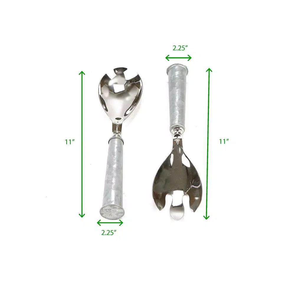 Mind Reader Stainless Steel Salad Server Set - 2-Piece Spoon and Fork Utensils