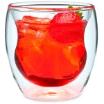 Ozeri Curva Artisan Series 8 oz. Double Wall Borosilicate Glass Tumblers, Set of 4 thumbnail 5