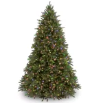 National Tree Company 9 ft. Jersey Fraser Fir Artificial Christmas Tree with 1500 Multicolor Lights thumbnail 1
