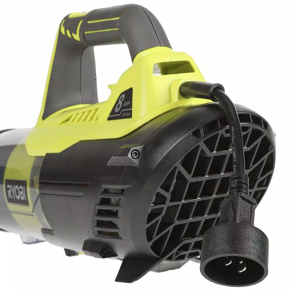 RYOBI 13 in. 11 Amp Corded Electric Walk Behind Push Mower and 8 Amp Electric Jet Fan Blower Combo
