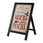 Glitzhome 24 in. Hocus Pocus Halloween Wooden Easel Sign - Standing or Hanging Decor thumbnail 1