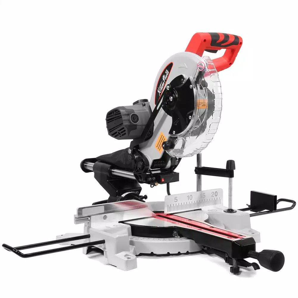 XtremepowerUS 10 in. 15 Amp 1800W Sliding Single Bevel Compound Miter Saw with Laser Guide