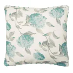 Laura Ashley Rosemary Blue and White Floral 20 in. x 20 in. Down Throw Pillow thumbnail 1