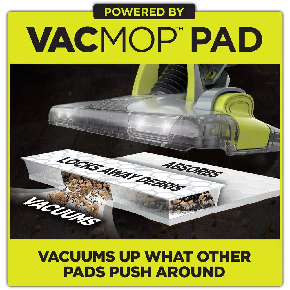 Shark VACMOP Disposable Hard Floor Vacuum and Mop Pad Refills, Microfiber, 10-Count