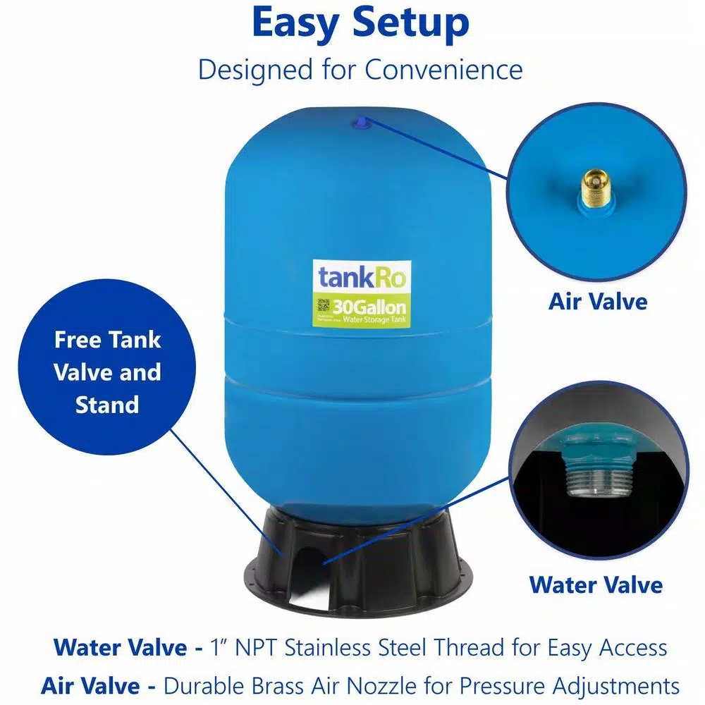 Express Water 40 Gallon Reverse Osmosis Expansion Tank - 22 Gallon Water Capacity Storage Pressure Tank