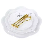 MALACASA 3-Tiered White Porcelain Cupcake Tower Stand - Round Dessert & Appetizer Serving Stand thumbnail 4