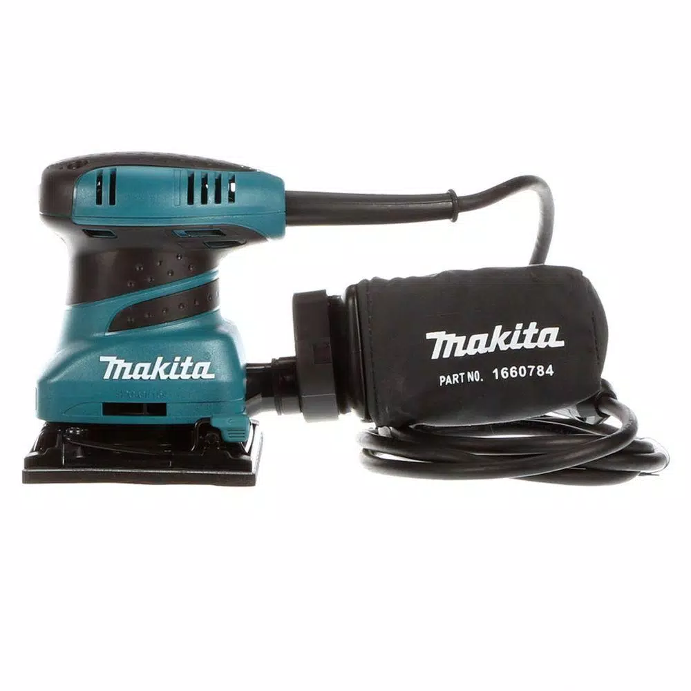 Makita 2 Amp Corded 1/4 Sheet Finishing Sander with Sanding Paper and Dust Bag