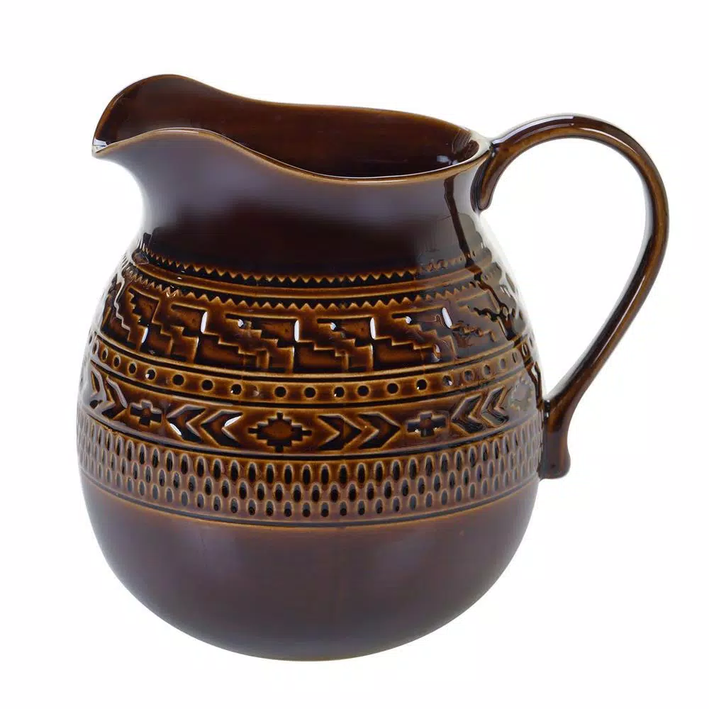 Certified International Aztec 80 oz. Earthenware Pitcher, Multi-Colored