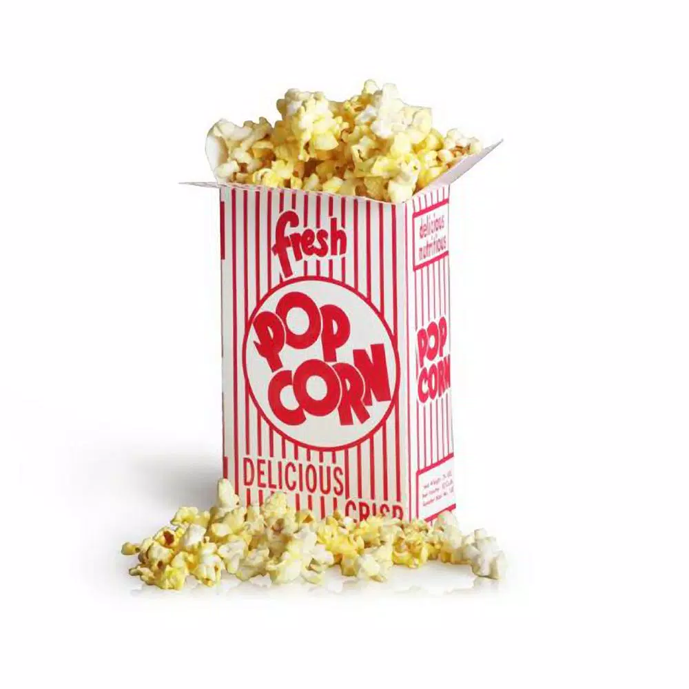 Great Northern Large Red Popcorn Boxes, 38 oz. Capacity, 50-Count Pack