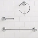 Glacier Bay Tennyson 3-Piece Chrome Bath Hardware Set with 18 in. Towel Bar, Towel Ring, and Toilet Paper Holder thumbnail 2