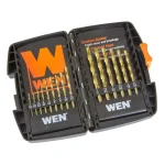 WEN 15-Piece Titanium-Coated Twist Drill Bit Set with Hex Shank thumbnail 1