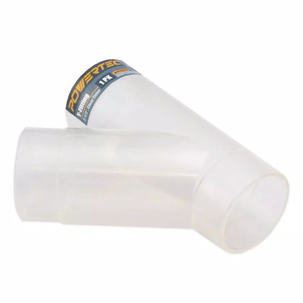 POWERTEC 2-1/2 in. Clear ABS Plastic Y-Fitting for Dust Collection Systems