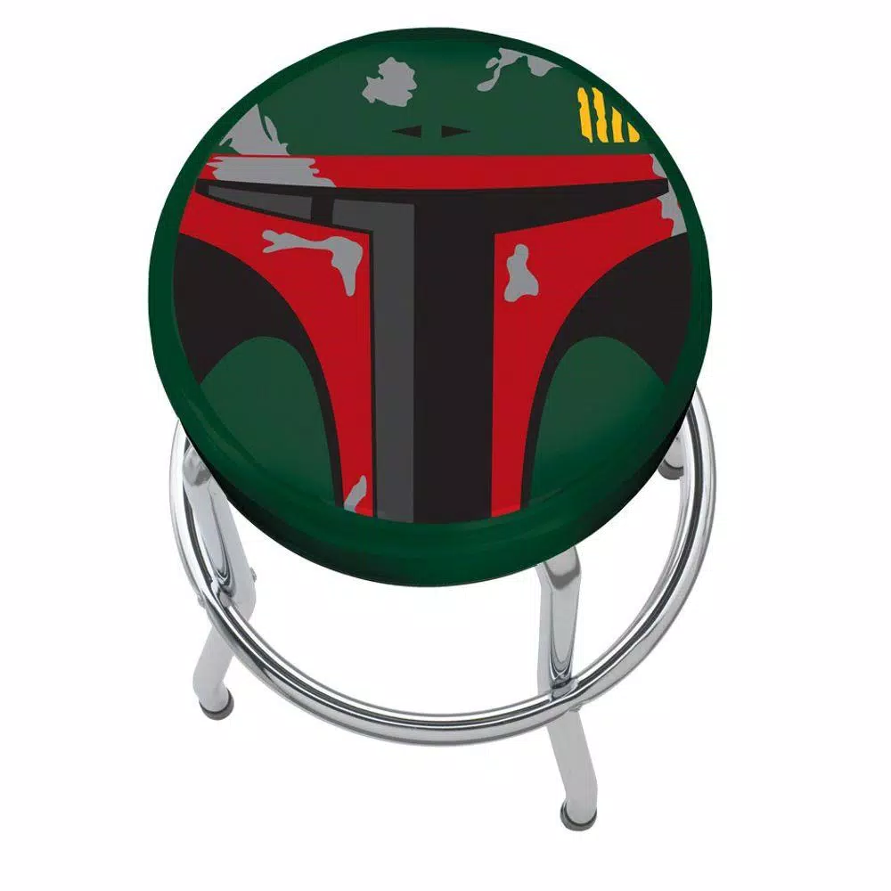 Plasticolor Star Wars Boba Fett Officially Licensed Garage Stool with Chrome Steel Construction