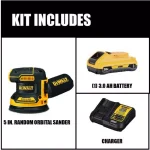 DEWALT 20V MAX XR Brushless 5 in. Cordless Random Orbital Sander Kit with 3.0 Ah Battery and Charger thumbnail 2