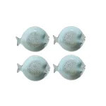 3R Studios White Ceramic Aqua Fish Shaped Serving Bowl - 55 fl. oz. Multi-Purpose Dish thumbnail 1