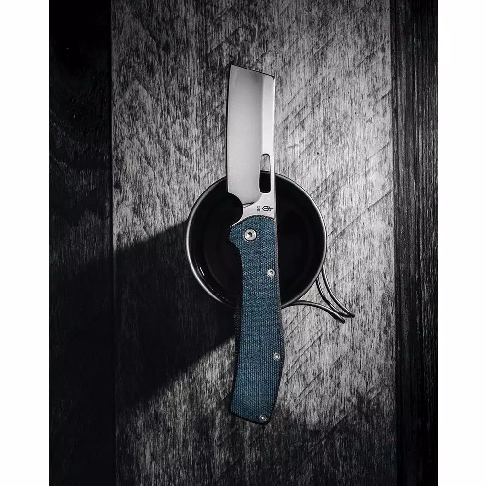 Gerber Flatiron Micarta 3 in. D2 Steel Cleaver Style Folding Knife