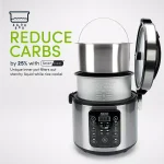 Aroma 20-Cup SmartCarb Digital Rice Cooker and Food Steamer, Stainless Steel thumbnail 2
