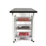 Mind Reader 3-Tier Rolling Silver Metal Mesh Storage Cart with 360° Casters thumbnail 5