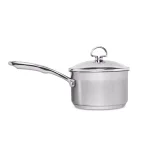 Chantal Induction 21 Steel 2 Qt. Stainless Steel Saucepan with Glass Lid, Brushed Finish thumbnail 5