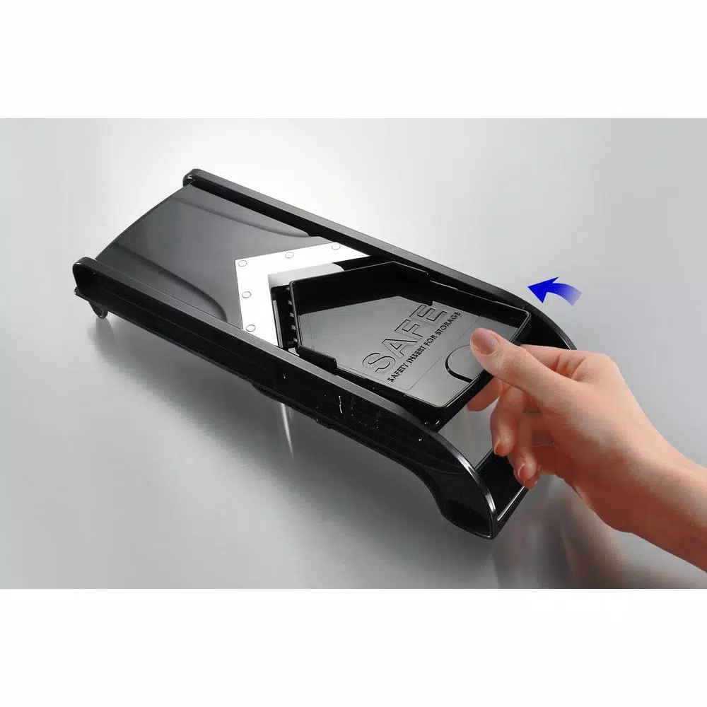 Simposh Easy V Mandoline Slicer with V-Shaped Stainless Steel Blade and Food Holder