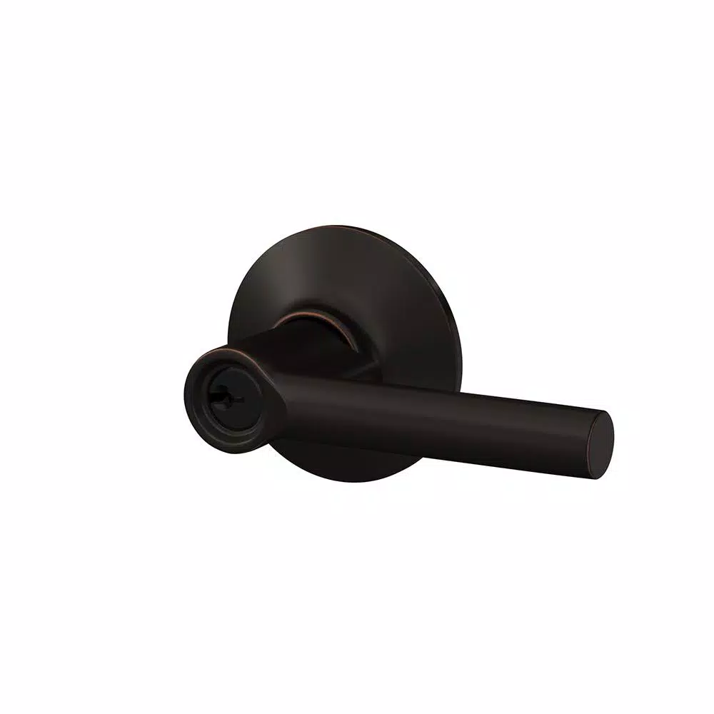 Schlage Broadway Aged Bronze Keyed Entry Door Lever