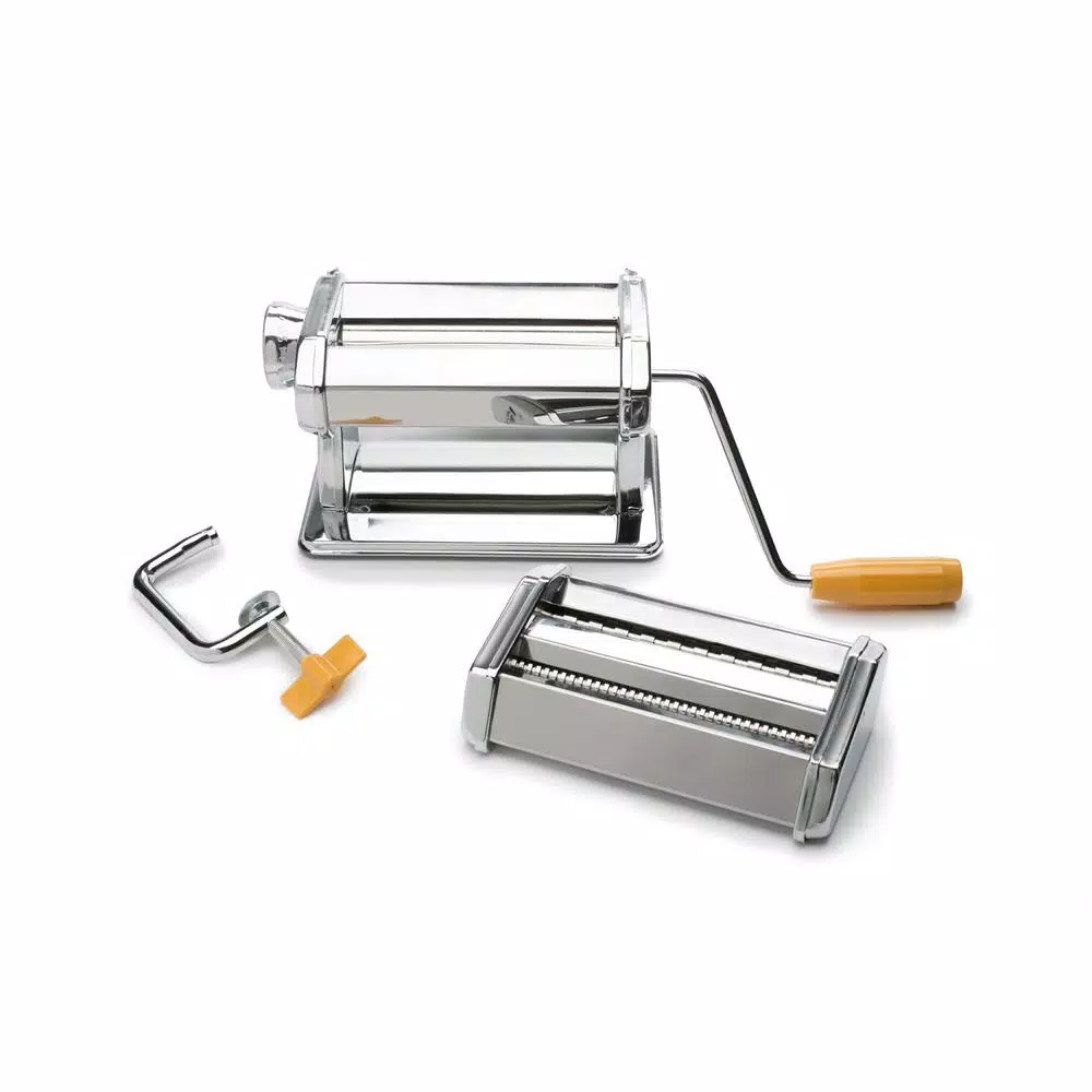Fox Run Stainless Steel Pasta Machine with 3 Blade Options