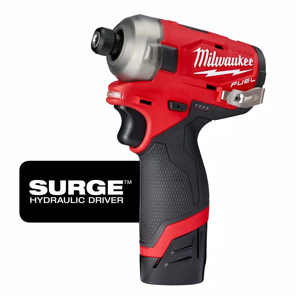 Milwaukee M12 FUEL Surge 1/4 in. Hex Impact Driver Kit with M12 Rover Flood Light