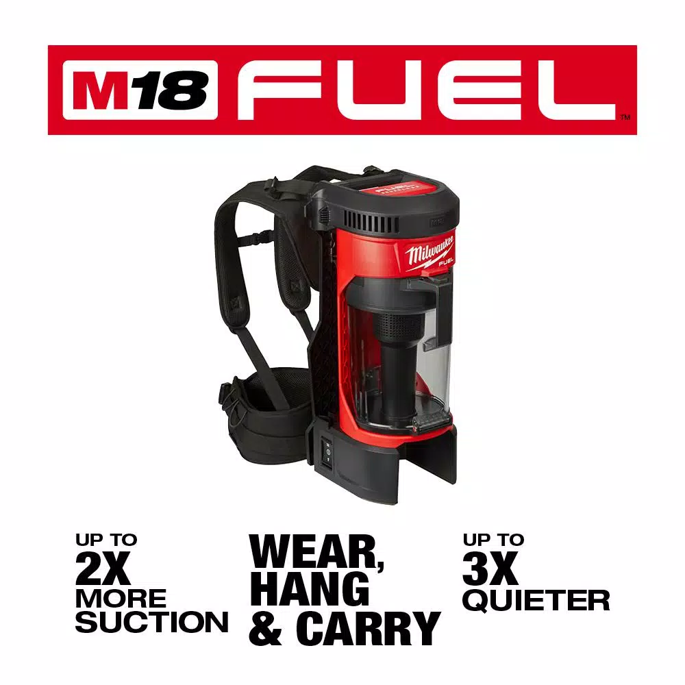 Milwaukee M18 FUEL 18V Lithium-Ion Brushless 1 Gal. 3-in-1 Cordless Backpack Vacuum (Tool-Only)