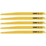 DEWALT 12 in. 6 TPI Bi-Metal Taper Back Reciprocating Saw Blade, 5-Pack thumbnail 1